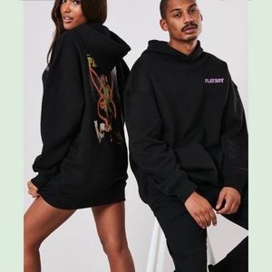 Misguided x playboy hoodie dress